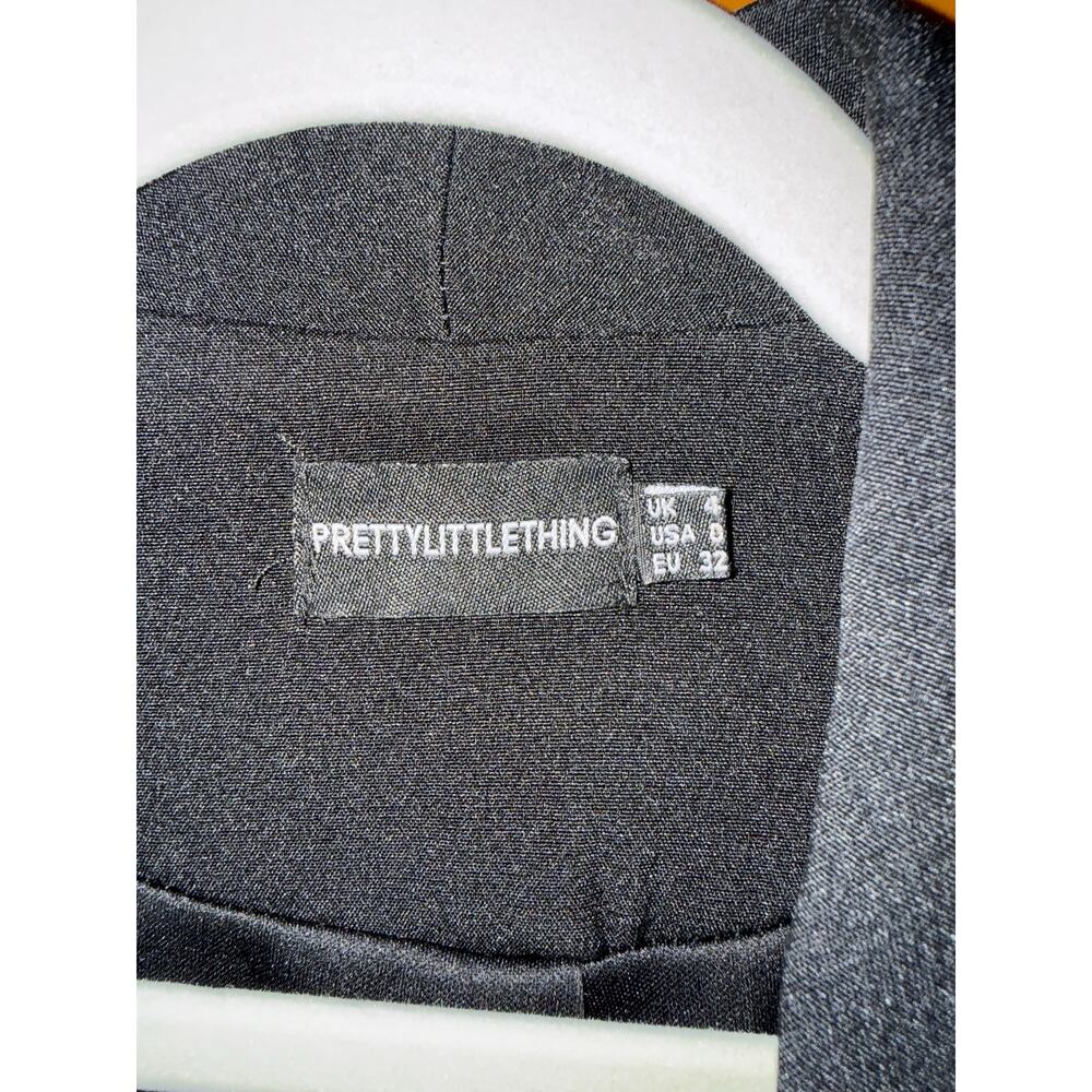 PRETTYLITTLETHING Sequin Diamond Tuxedo Jacket Sz. 0 - Picture 4 of 5